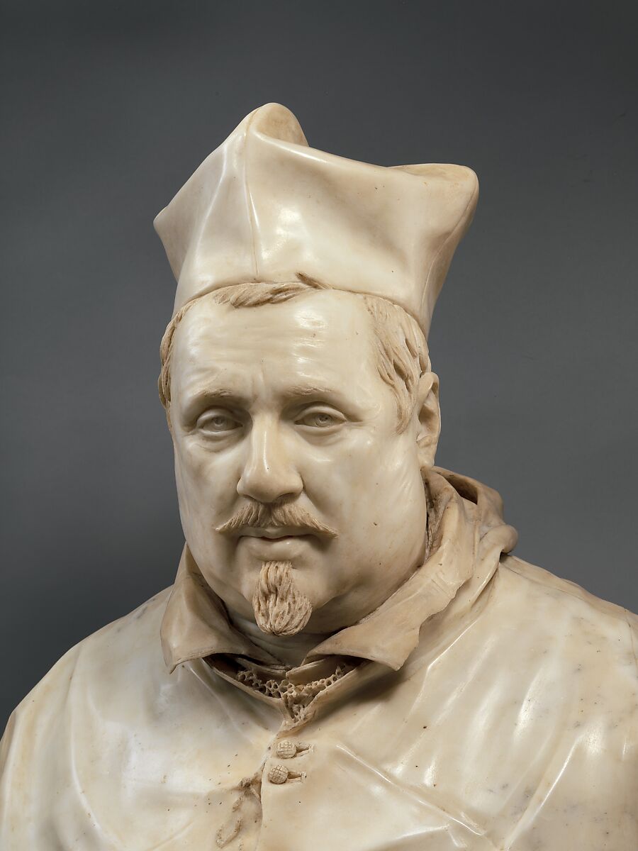 Cardinal Scipione Borghese (1577–1633), Giuliano Finelli (Italian, Carrara 1601–1653 Rome), Marble, Italian, Rome