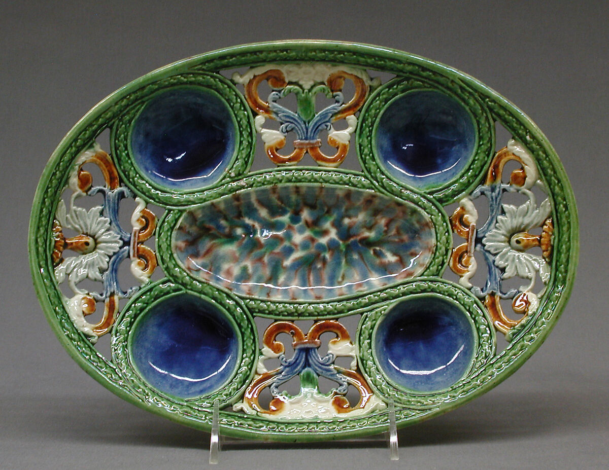 Dish, Manner of Bernard Palissy (French, Agen, Lot-et-Garonne 1510–1590 Paris), Lead-glazed earthenware, French 