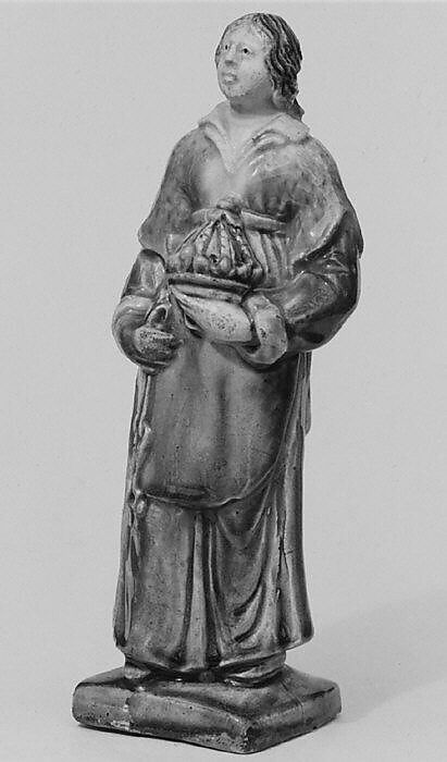 Temperance or Continence, Claude Beaulat (probably working 1613–37), Lead-glazed earthenware, French, Avon 