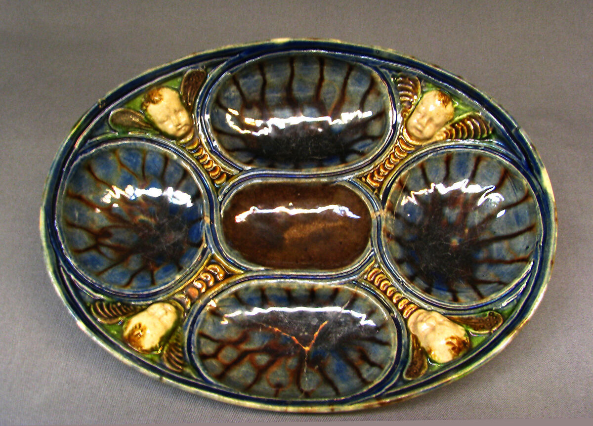 Dish, Manner of Bernard Palissy (French, Agen, Lot-et-Garonne 1510–1590 Paris), Lead-glazed earthenware, French 