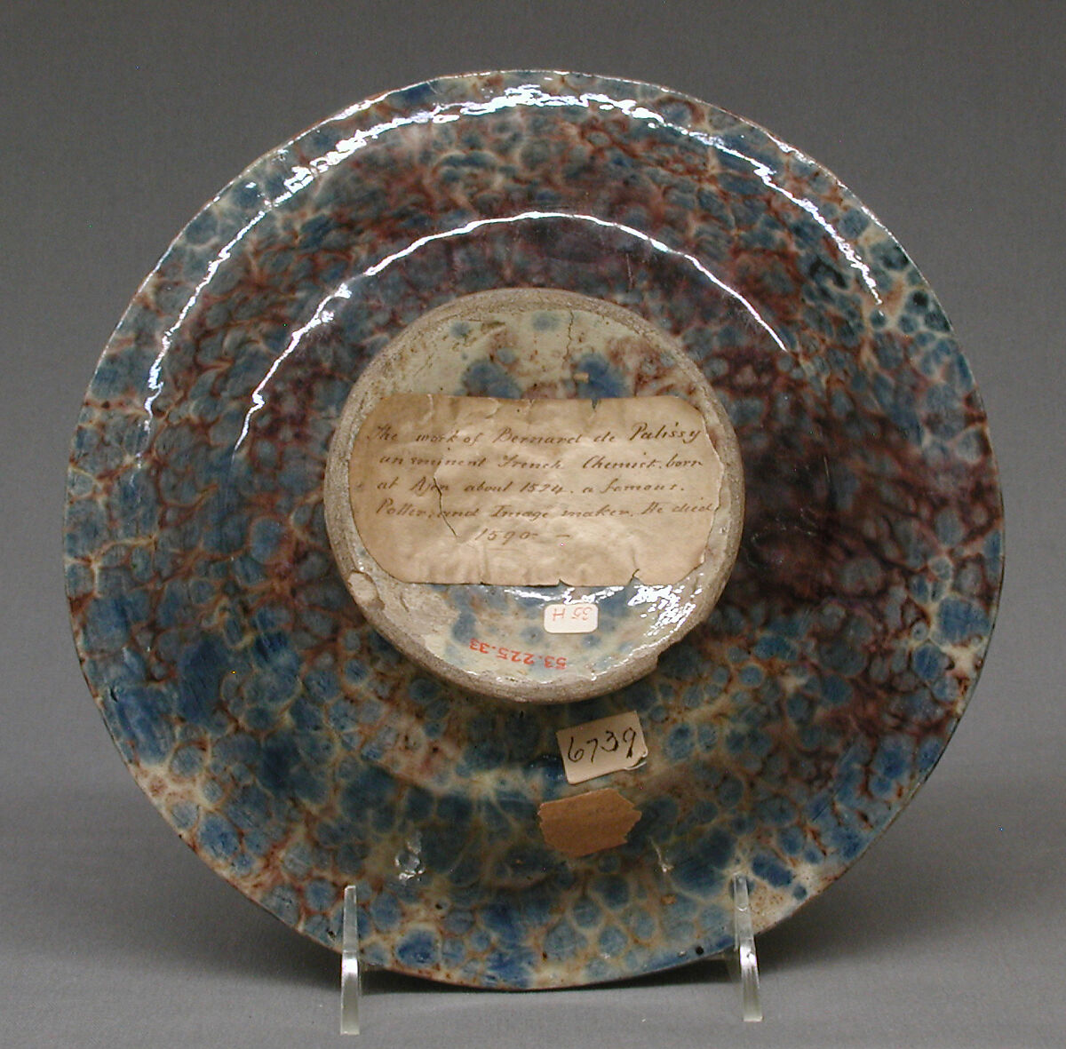 Dish, Manner of Bernard Palissy (French, Agen, Lot-et-Garonne 1510–1590 Paris), Lead-glazed earthenware, French