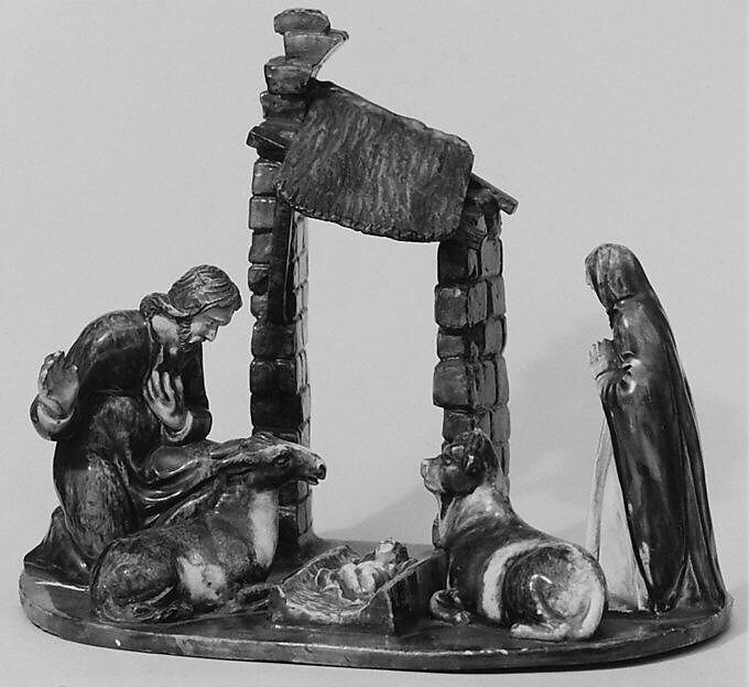 The Nativity, Lead-glazed earthenware, French, Avon 