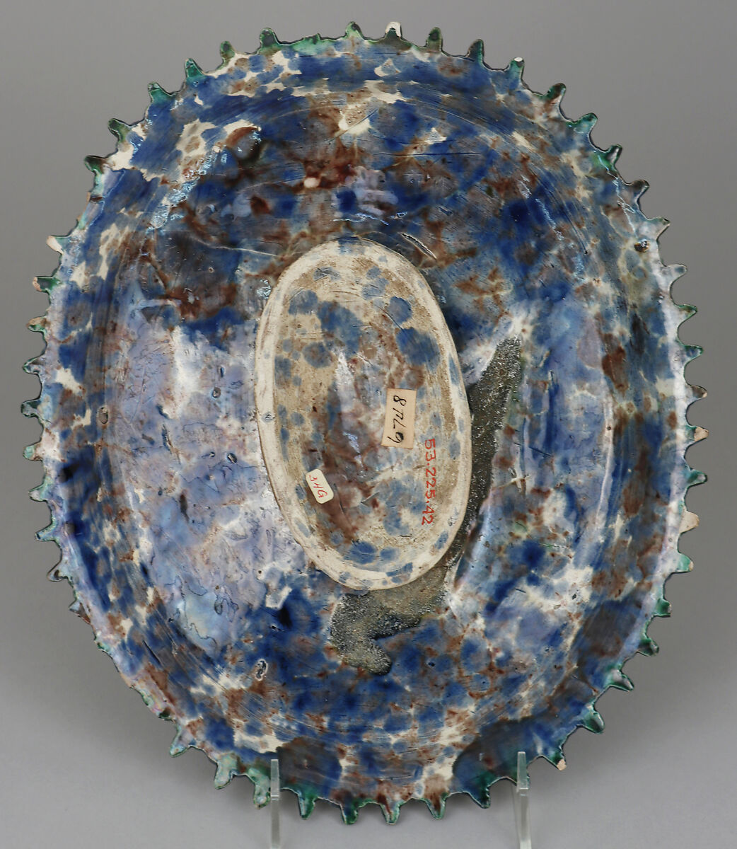 Dish with sacrifice of Isaac, Lead-glazed earthenware, French