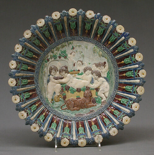 Dish with childhood of Bacchus
