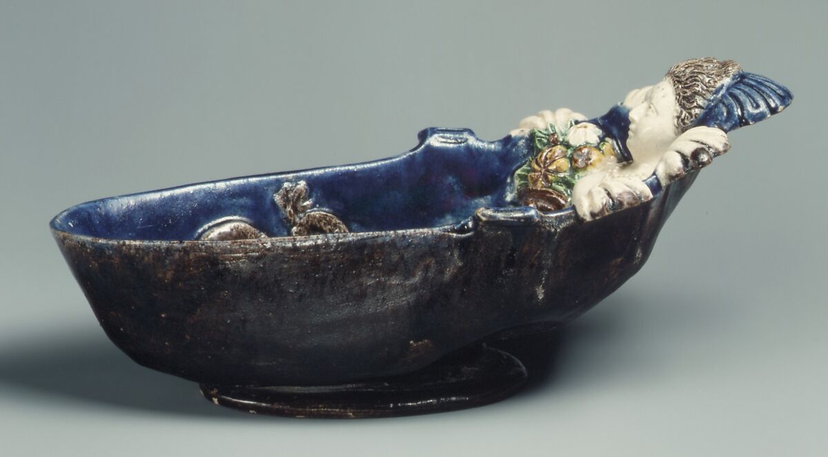 Figure personifying a spring, Model probably supplied by Guillaume Dupré (French, 1579–1640), Lead-glazed earthenware, French, Fontainebleau or Avon