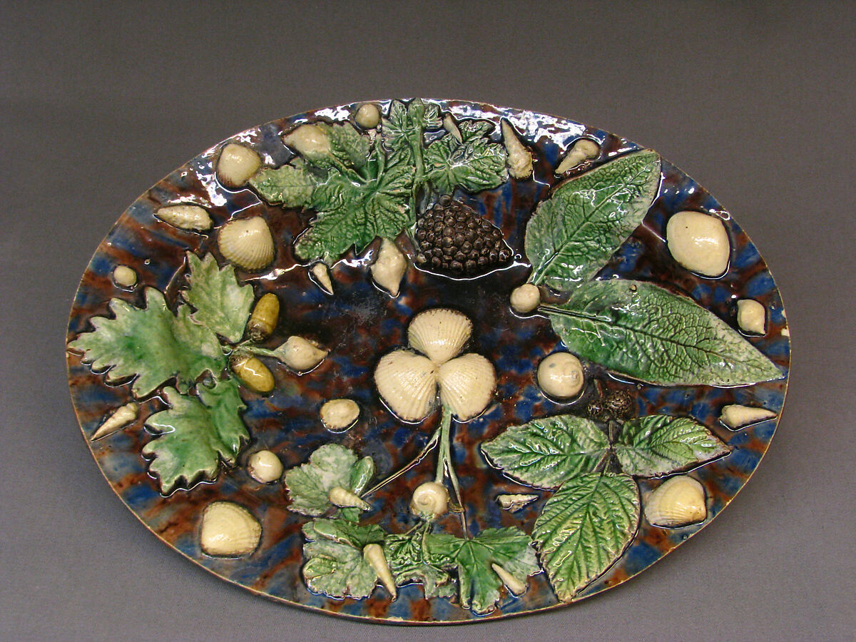 Dish, Manner of Bernard Palissy (French, Agen, Lot-et-Garonne 1510–1590 Paris), Lead-glazed earthenware, French 