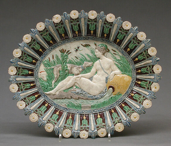 Dish with Diana, the Nymph of Fontainebleau