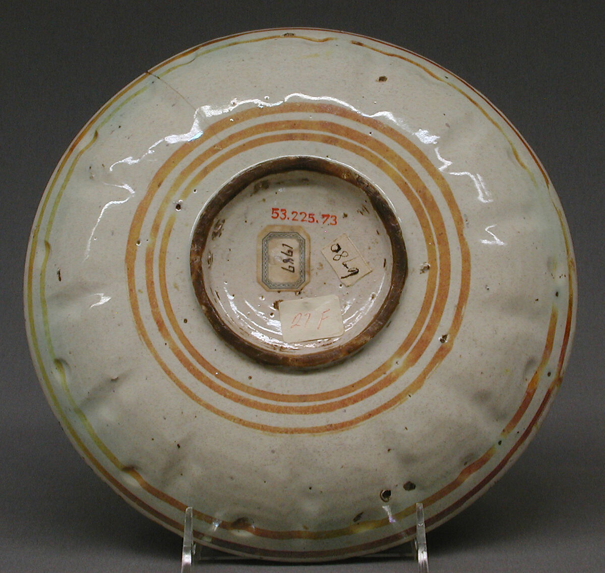 Bowl with St. Jerome and lion in a landscape, Maiolica (tin-glazed earthenware), lustered, Italian, Gubbio