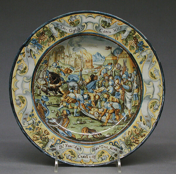 Plate, Maiolica (tin-glazed earthenware), lustered, Italian 