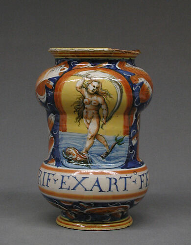 Pharmacy jar (albarello) (one of a pair)