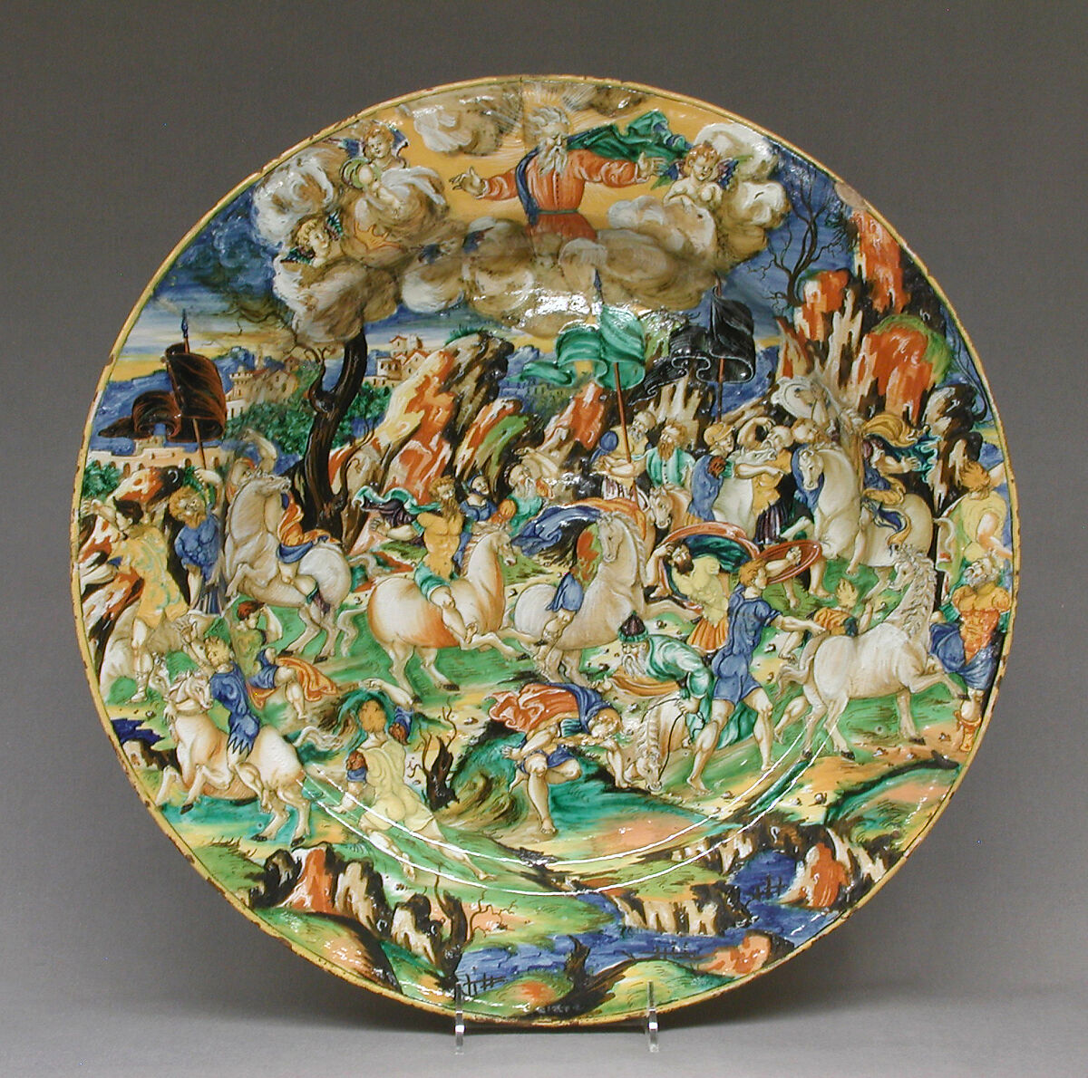 Plate, Maiolica (tin-glazed earthenware), Italian, Urbino 