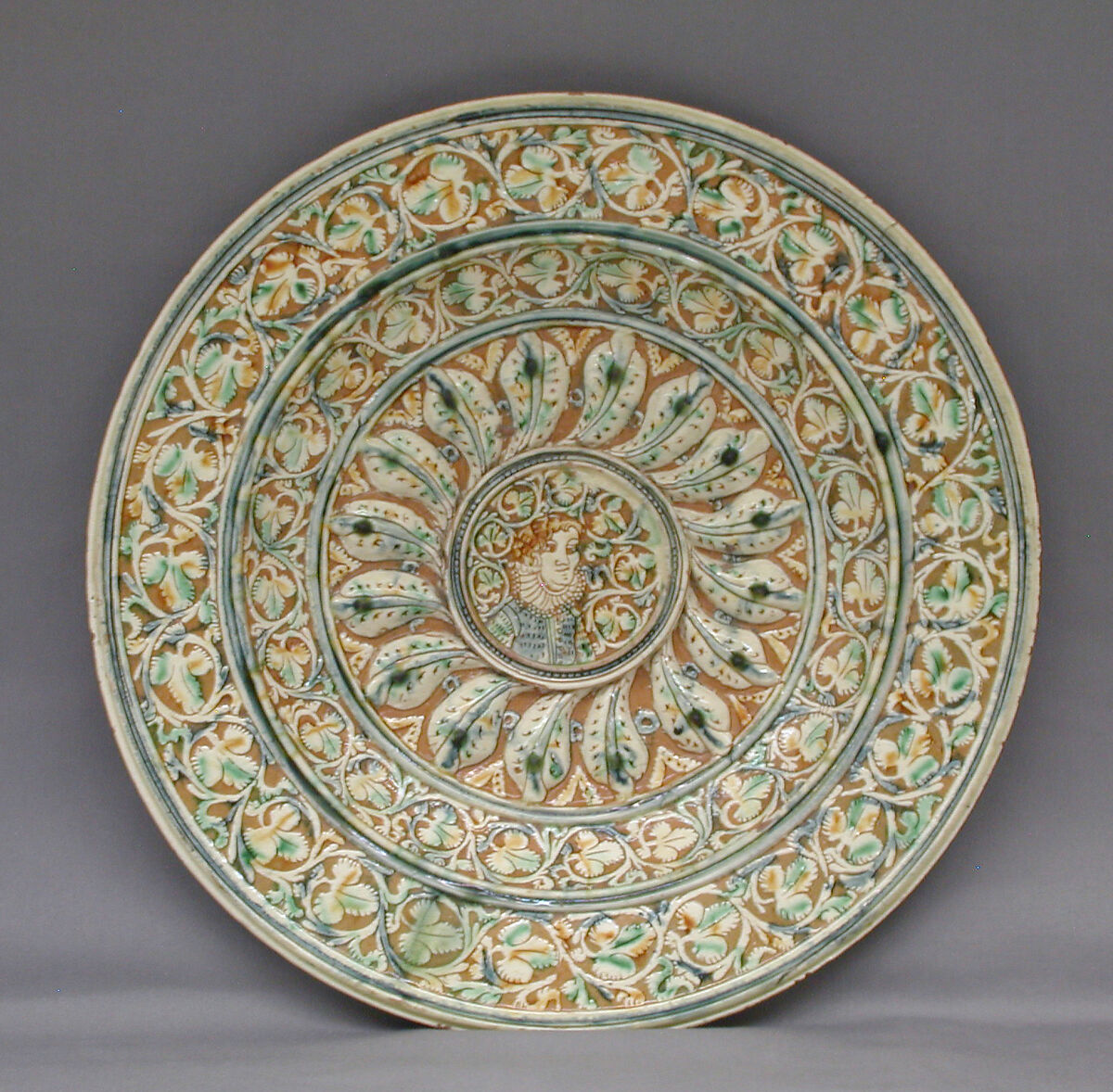 Plate, Lead-glazed earthenware, Northern Italian, possibly Emilia 