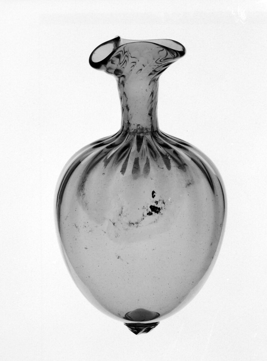 Ewer, Glass, gilt bronze, Italian, Venice (Murano) or Iranian, Qom