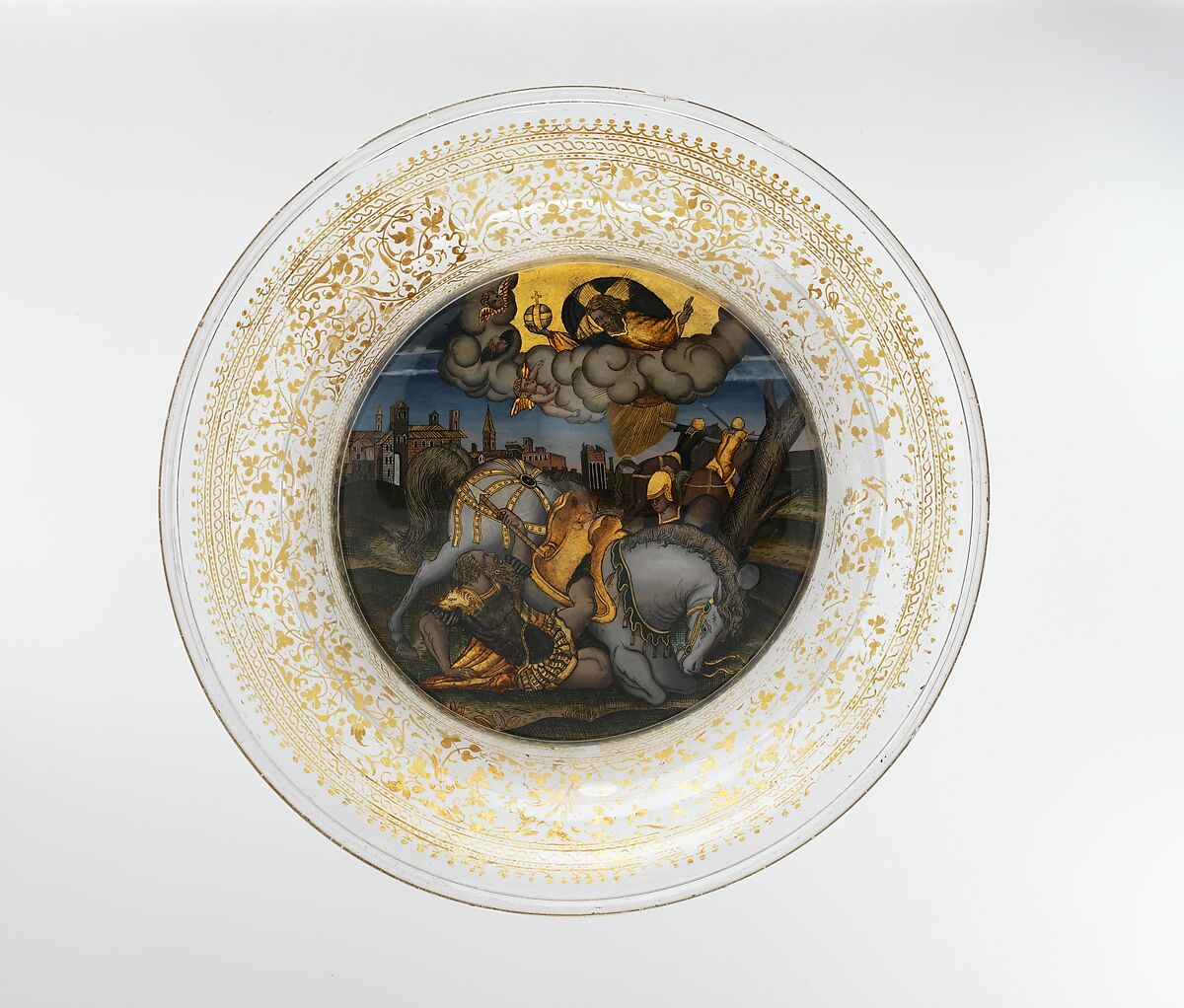 Dish, Glass, Italian, Venice (Murano) and Austria