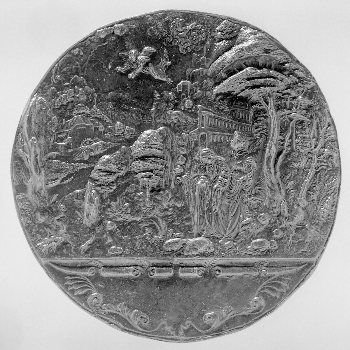 Ate and the Litai, Peter Flötner (German, Thurgau 1485–1546 Nuremberg), Bronze, dark brown patina., German, Nuremberg 