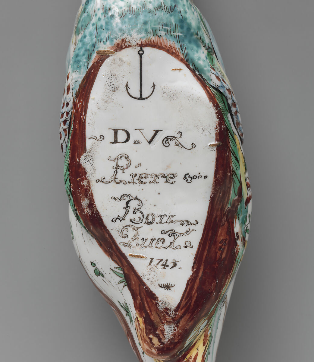 Feeding bowl, Villeroy (French, 1734/37–1748), Tin-glazed soft-paste porcelain decorated in polychrome enamels, French, Villeroy