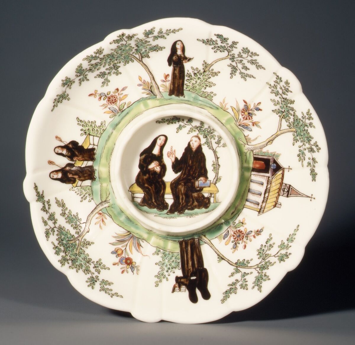 Saucer (trembleuse), Saint-Cloud factory (French, mid-1690s–1766), Soft-paste porcelain, French, Saint-Cloud 