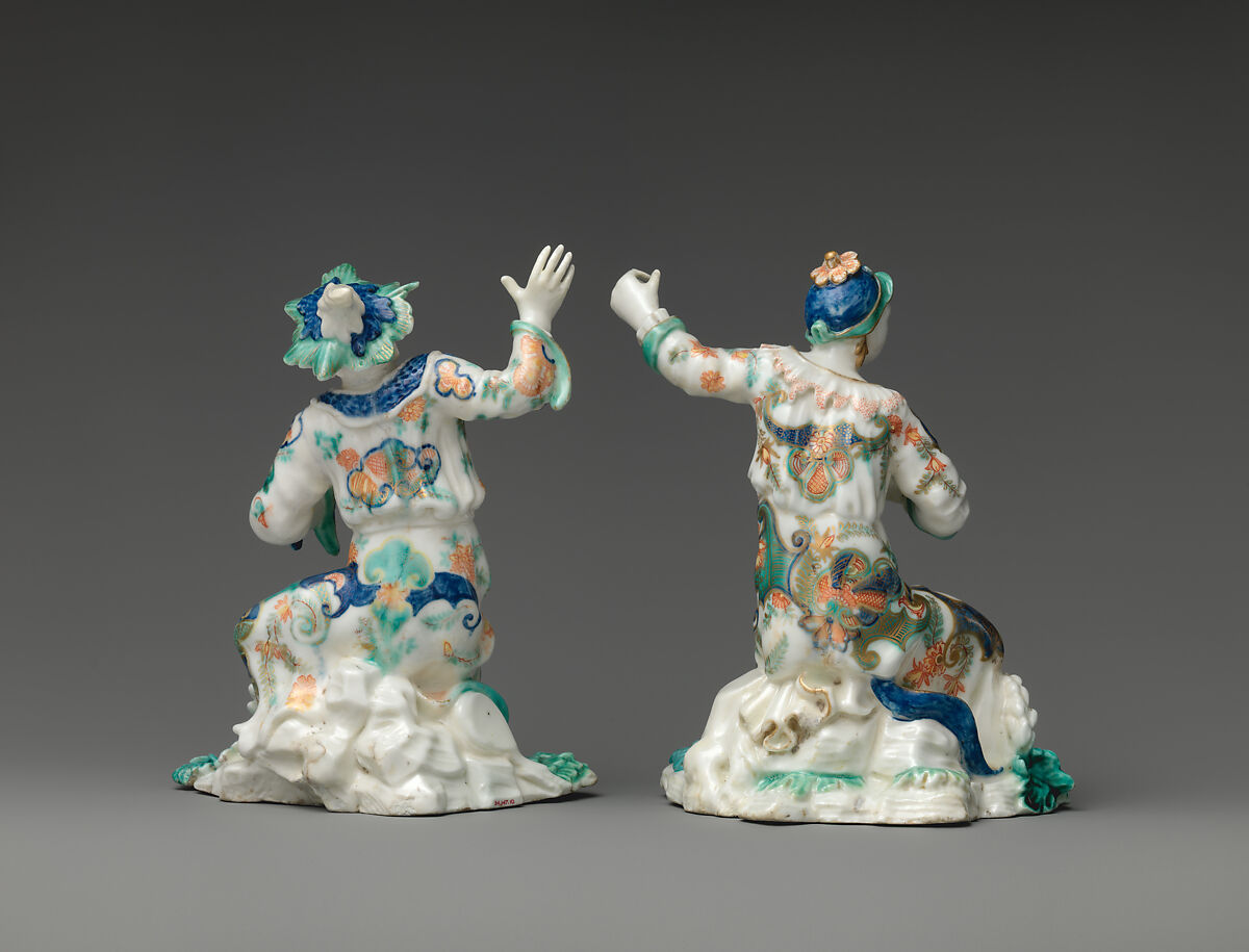 Actor (one of a pair), Saint-Cloud factory (French, mid-1690s–1766), Soft-paste porcelain decorated in polychrome enamels, gold, French, Saint-Cloud