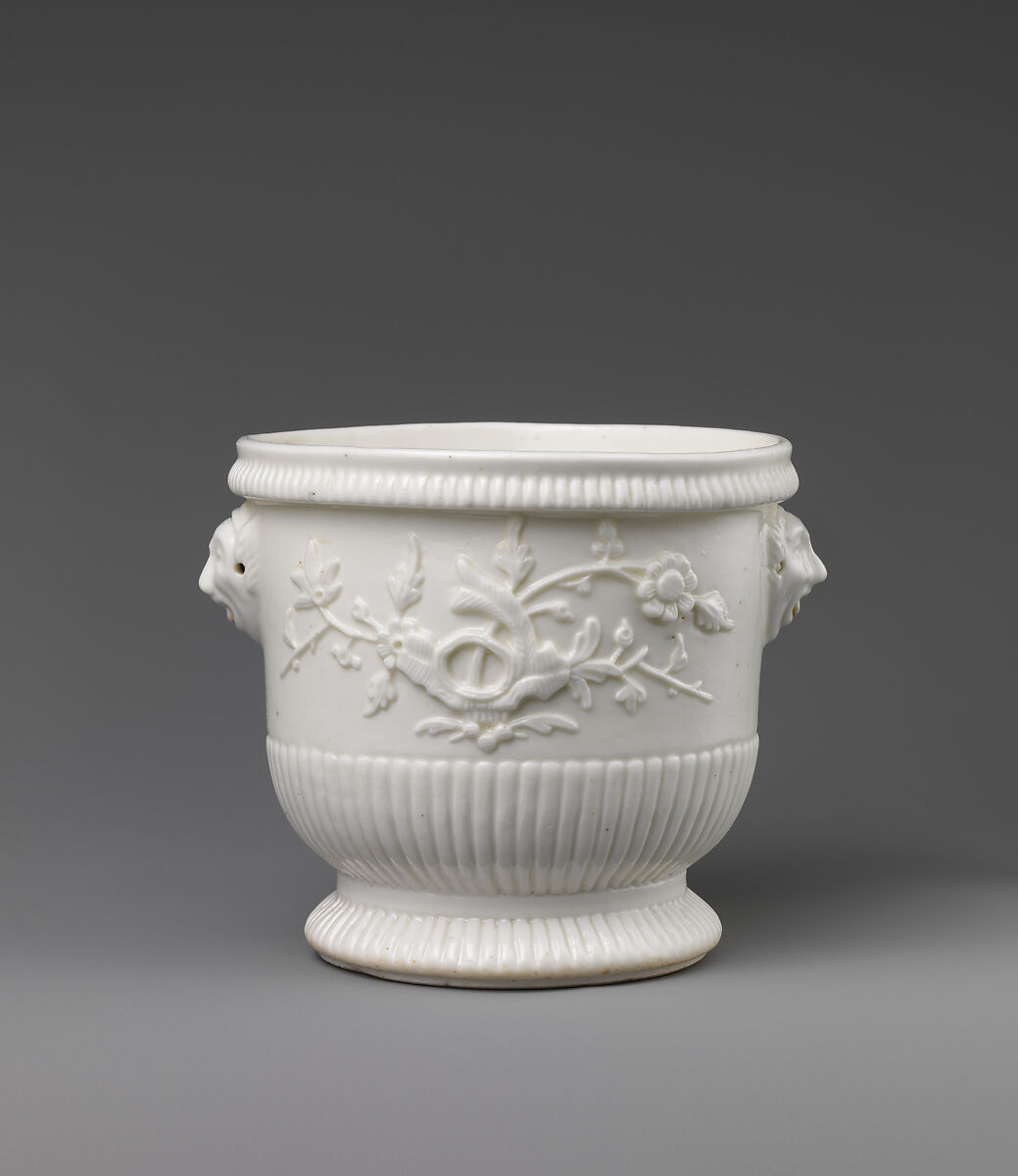 Wine glass cooler, Saint-Cloud factory (French, mid-1690s–1766), Soft-paste porcelain, French, Saint-Cloud 