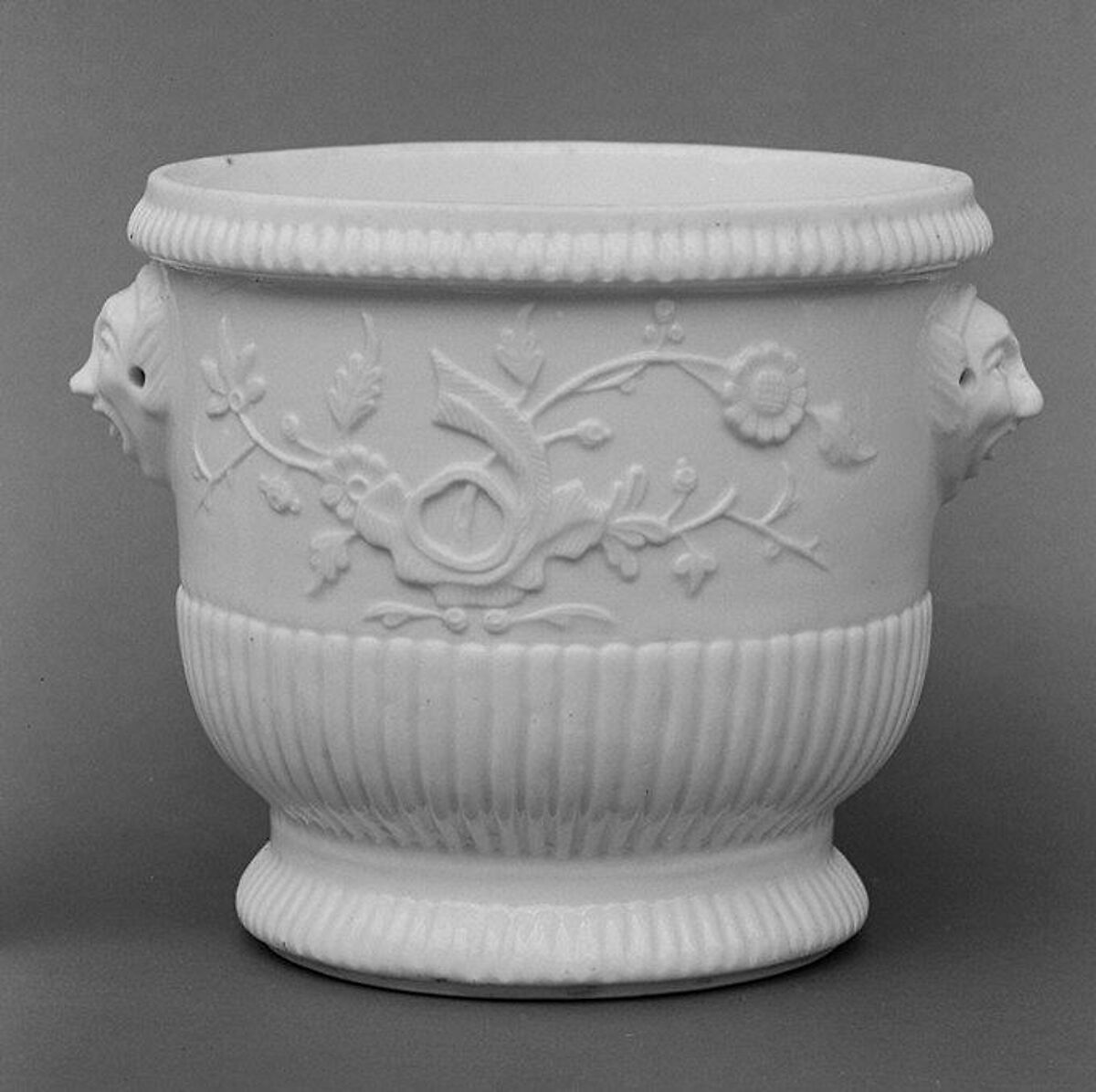 Bottle cooler (seau à demi-bouteille) (one of a pair), Saint-Cloud factory (French, mid-1690s–1766), Soft-paste porcelain, French, Saint-Cloud 