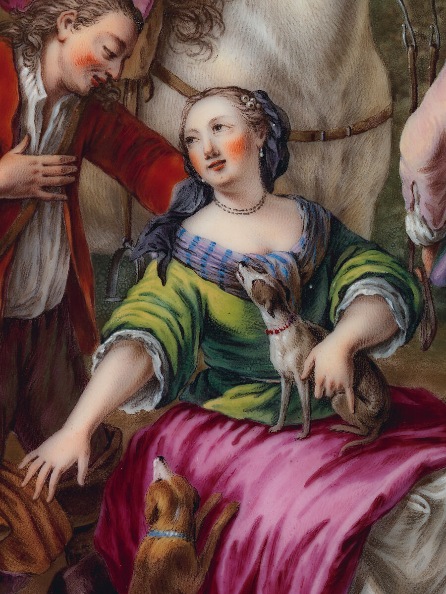 Plaque (tableau), Sèvres Manufactory (French, 1740–present), Soft-paste porcelain decorated in polychrome enamels, French, Sèvres