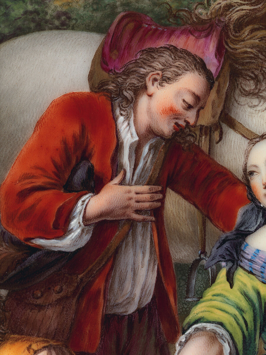 Plaque (tableau), Sèvres Manufactory (French, 1740–present), Soft-paste porcelain decorated in polychrome enamels, French, Sèvres