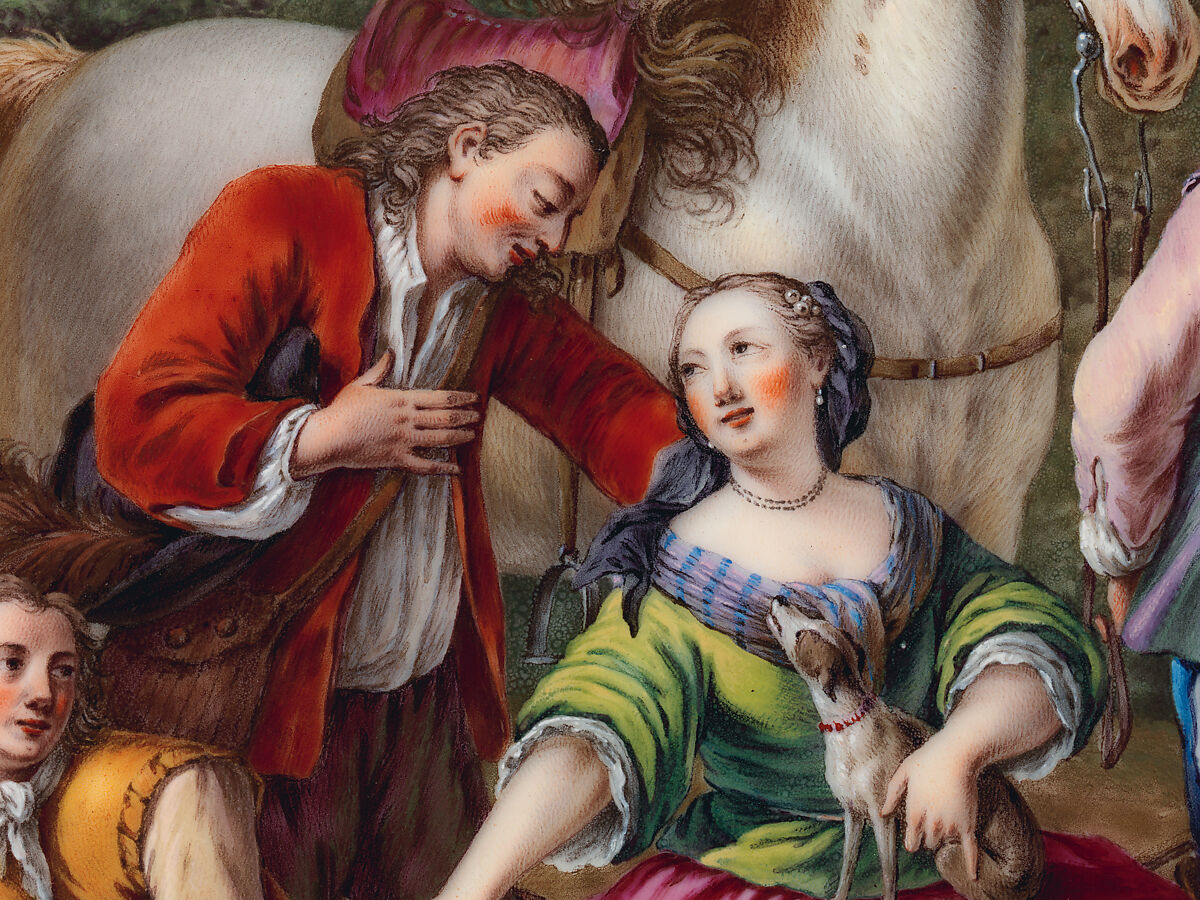 Plaque (tableau), Sèvres Manufactory (French, 1740–present), Soft-paste porcelain decorated in polychrome enamels, French, Sèvres