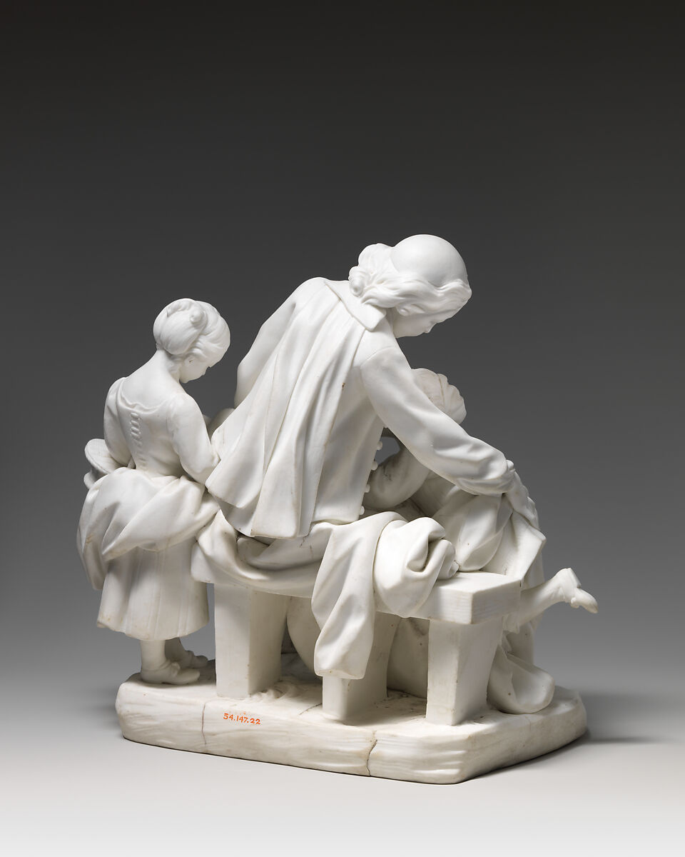 The Schoolmaster, Sèvres Manufactory (French, 1740–present), Soft-paste biscuit porcelain, French, Sèvres