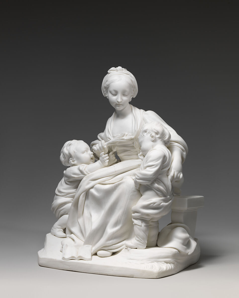The Schoolmistress, Sèvres Manufactory (French, 1740–present), Soft-paste biscuit porcelain, French, Sèvres