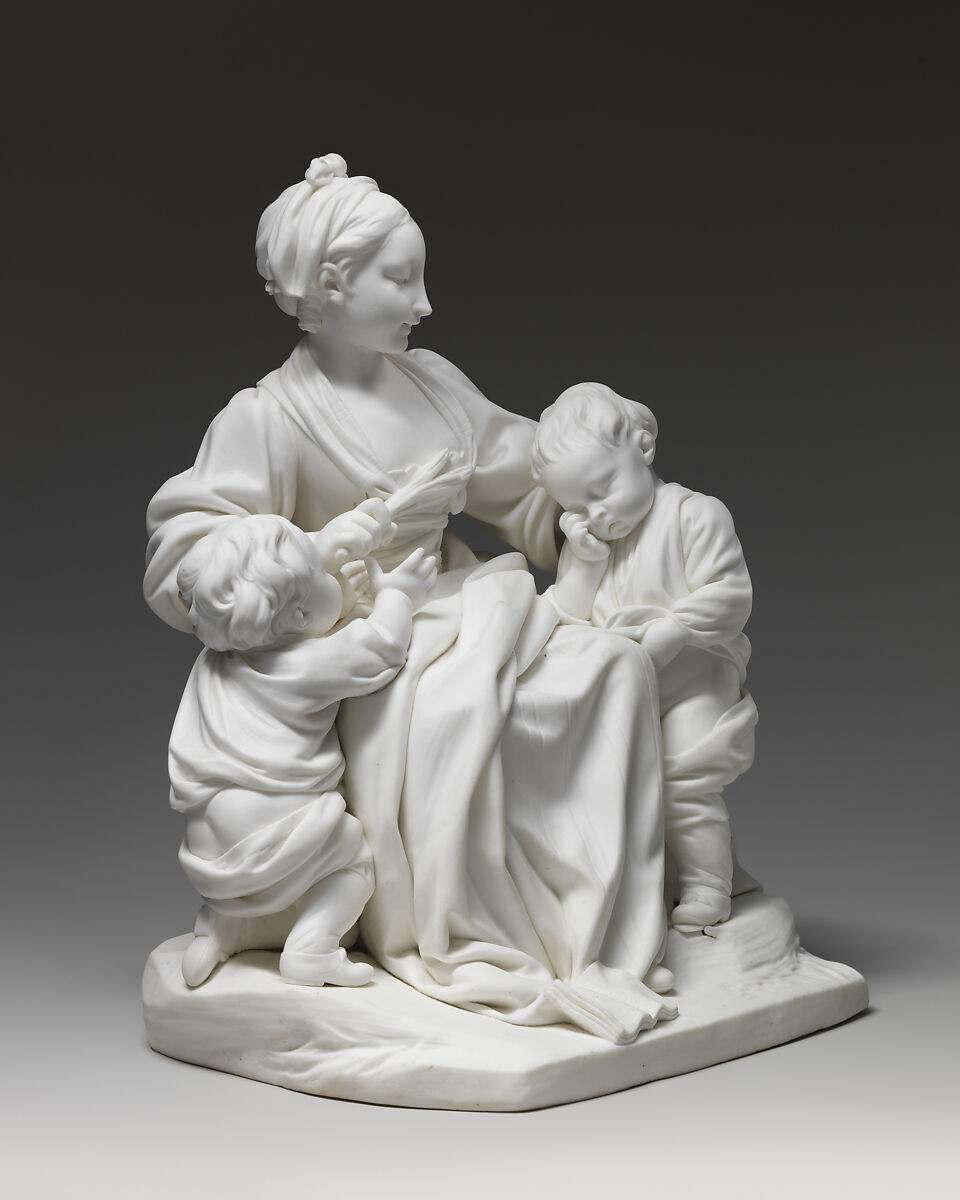 The Schoolmistress, Sèvres Manufactory (French, 1740–present), Soft-paste biscuit porcelain, French, Sèvres