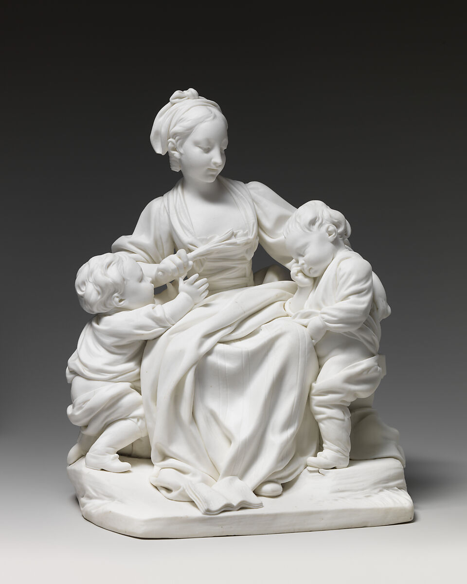 The Schoolmistress, Sèvres Manufactory (French, 1740–present), Soft-paste biscuit porcelain, French, Sèvres 