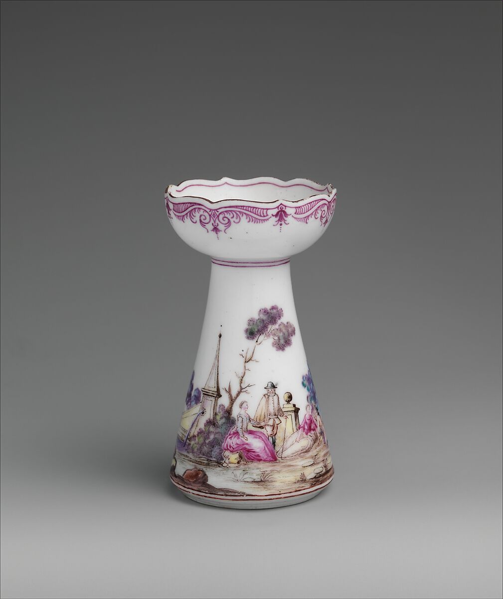 Candlestick, Vincennes Manufactory (French, ca. 1740–1756), Soft-paste porcelain, French, Vincennes 