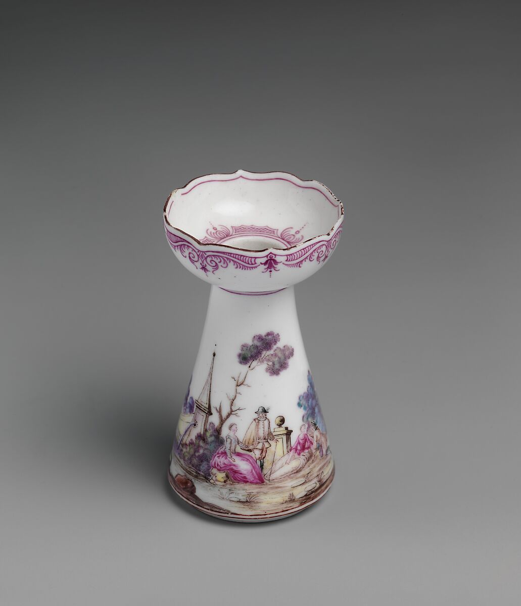 Candlestick, Vincennes Manufactory (French, ca. 1740–1756), Soft-paste porcelain, French, Vincennes