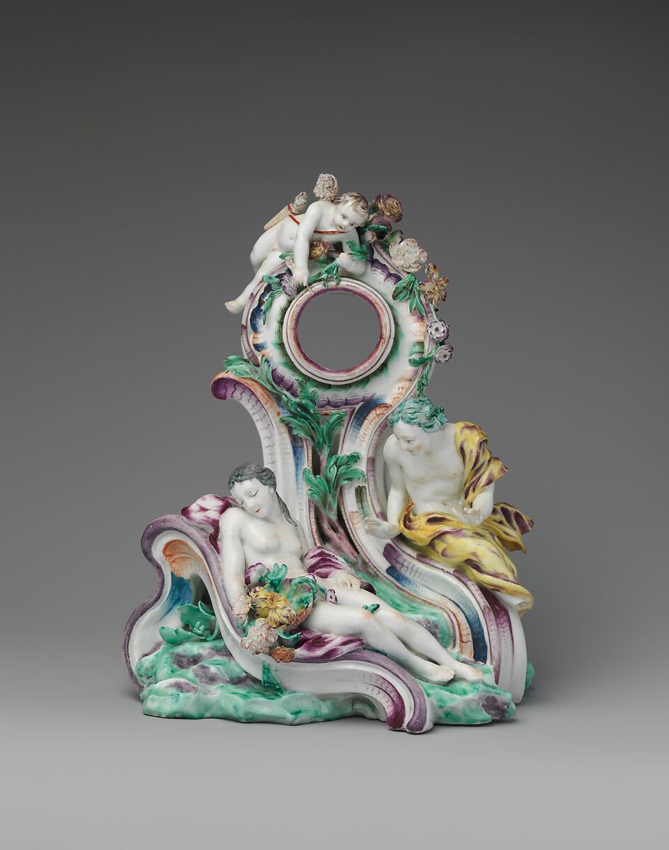 Watch stand, Possibly Tournai (Belgian, established ca. 1750), Soft-paste porcelain, possibly Belgian, Tournai 