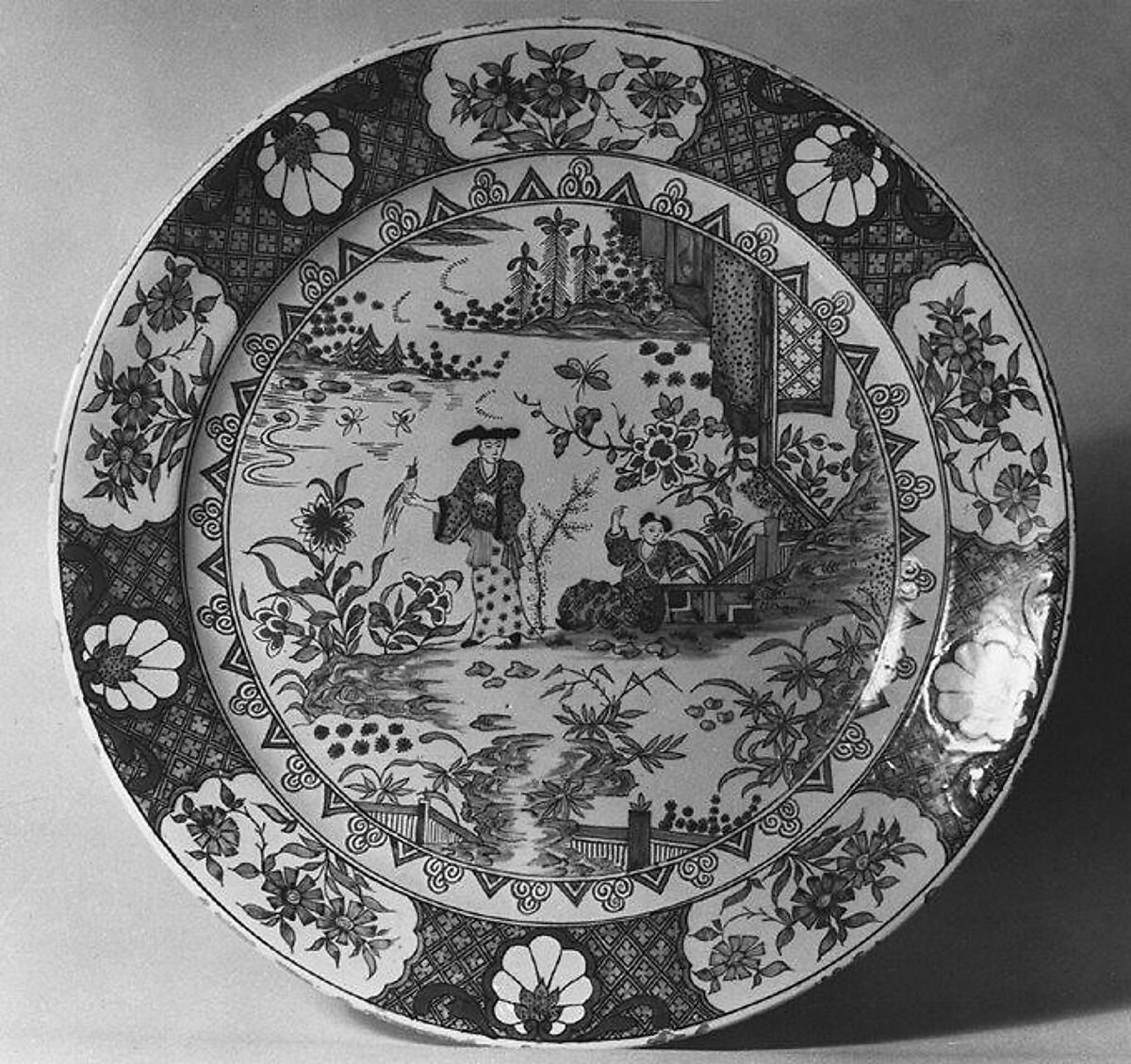 Plate, Adam Friedrich von Löwenfinck (German, 1714–1754), Faience (tin-glazed earthenware), German, possibly Fulda 