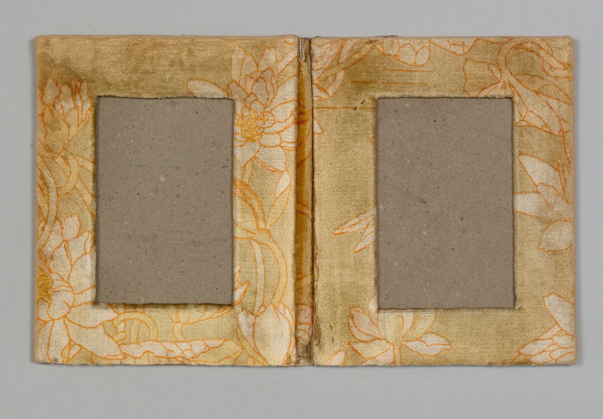 Candace Wheeler double frame, Manufactured by Associated Artists (1883–1907), Silk velvet on cardboard, printed, American