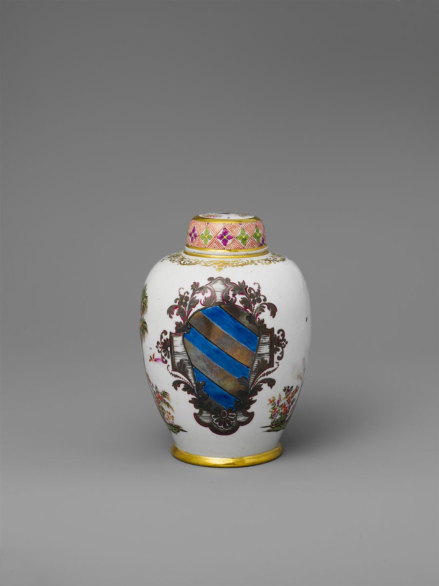 Tea caddy with cover, Meissen Manufactory (German, 1710–present), Hard-paste porcelain, German, Meissen 