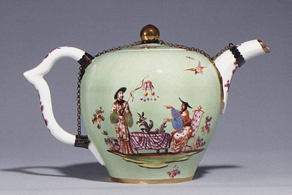 Teapot, Meissen Manufactory (German, 1710–present), Hard-paste porcelain, German, Meissen