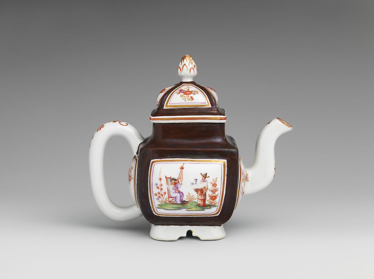 Teapot, Vienna, Hard-paste porcelain, Austrian, Vienna 