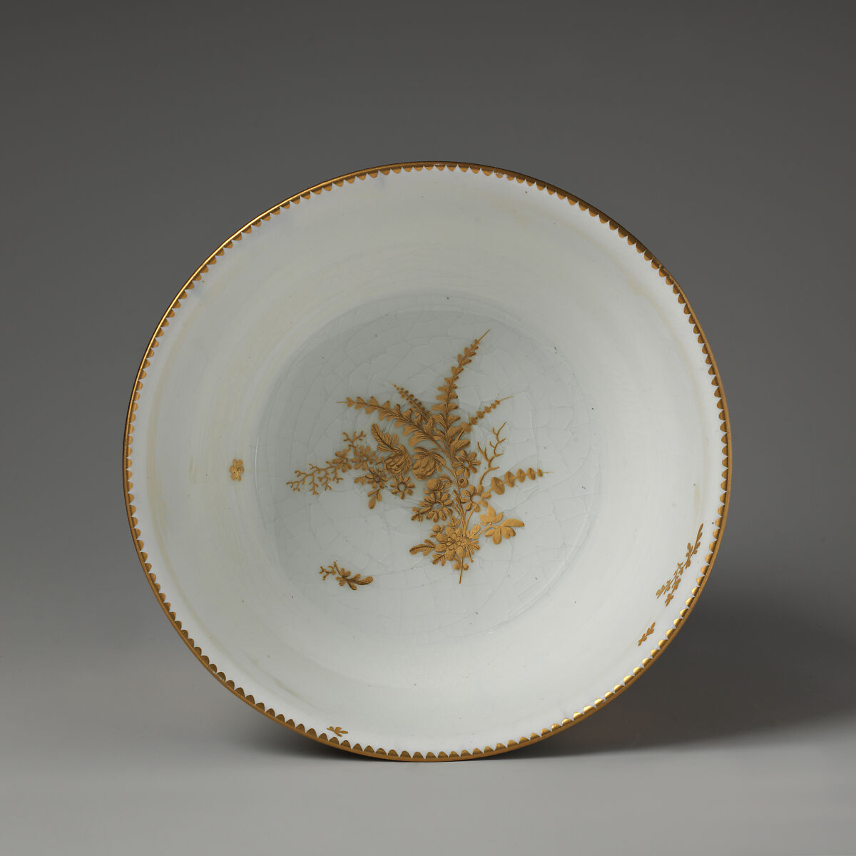Cake bowl (part of a service), Chelsea Porcelain Manufactory (British, 1745–1784, Gold Anchor Period, 1759–69), Soft-paste porcelain, British, Chelsea
