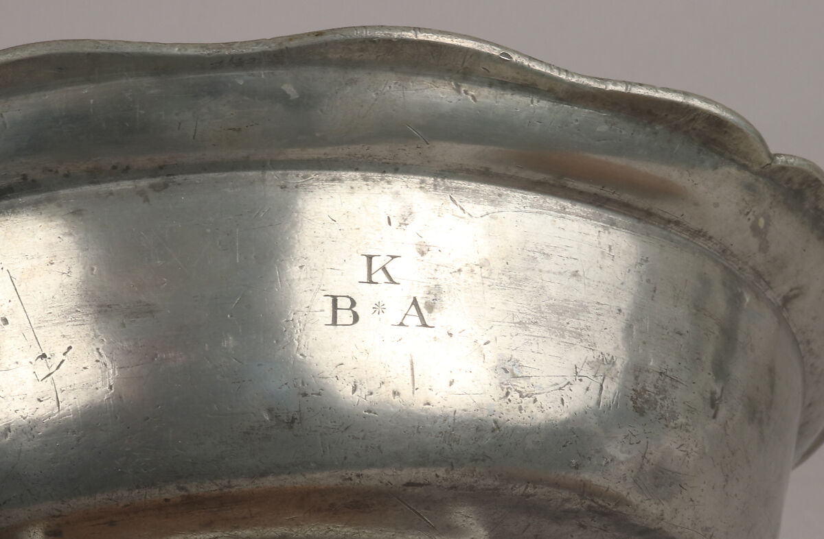 Bowl (one of a pair), Pewter, French