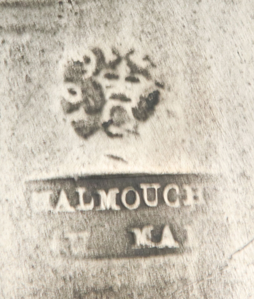 Pitcher, Pierre Malmouche (French, active Le Mans, 1747–64), Pewter, French, Le Mans