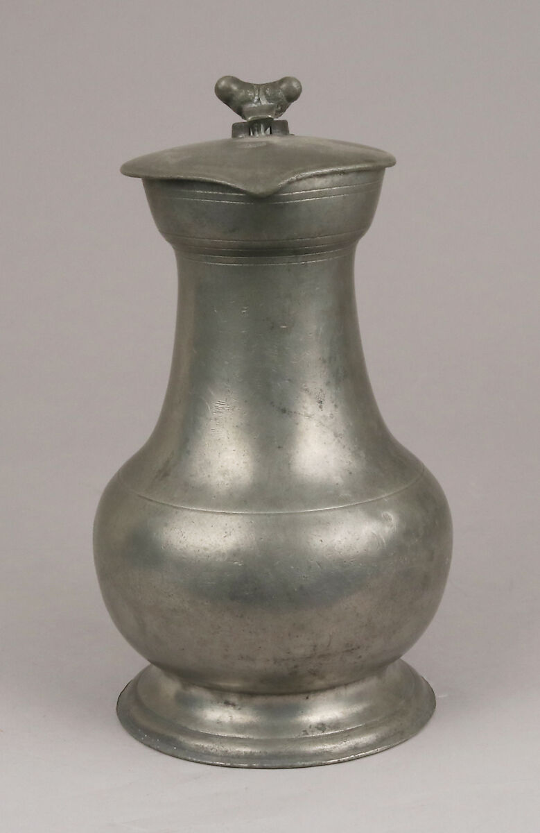 Pitcher, C Duflos (French, active Le Mans mid-18th c.), Pewter, French, Le Mans