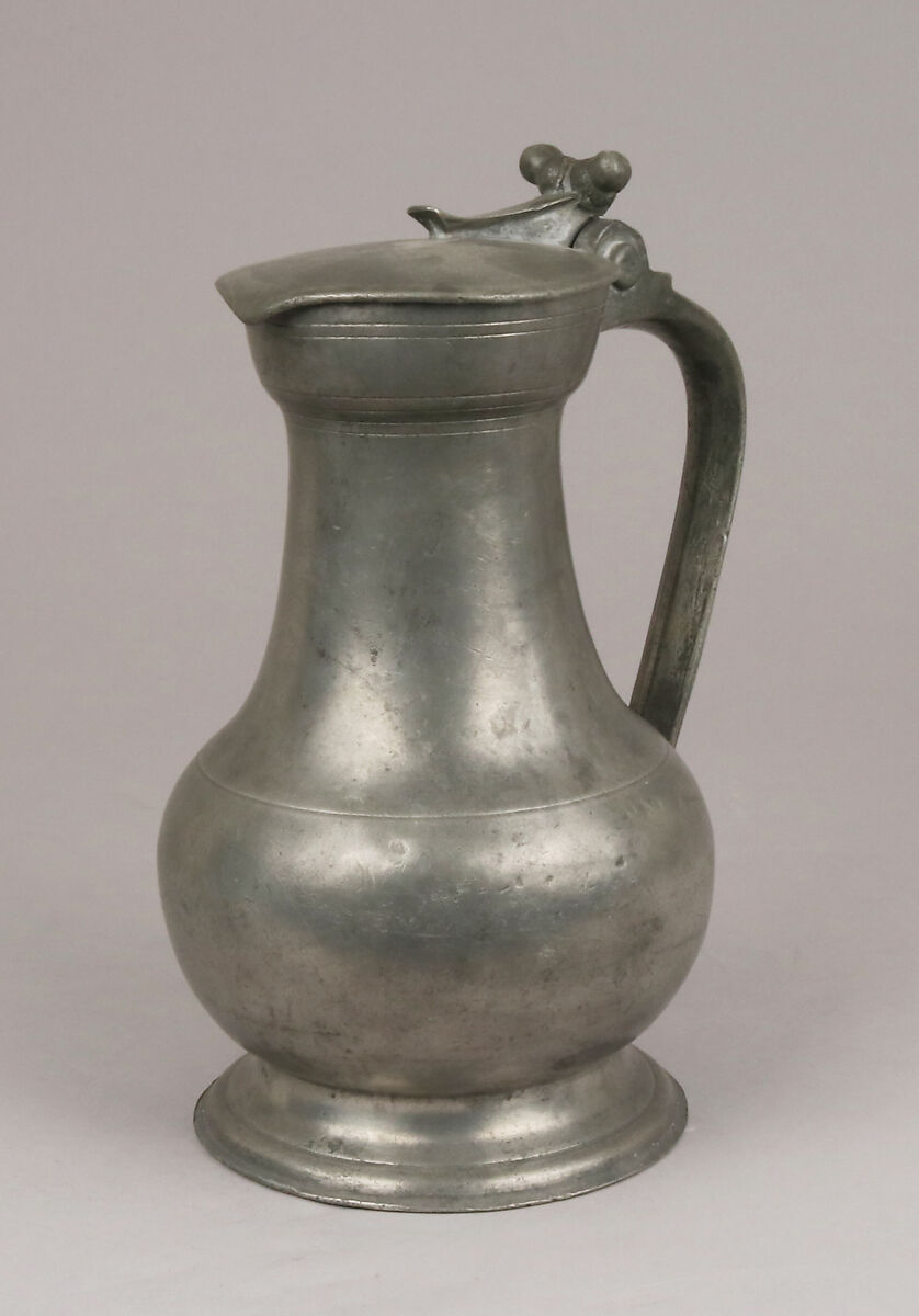 Pitcher, C Duflos (French, active Le Mans mid-18th c.), Pewter, French, Le Mans