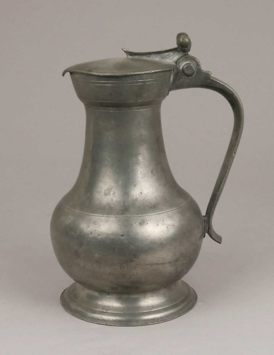 Pitcher, C Duflos (French, active Le Mans mid-18th c.), Pewter, French, Le Mans 