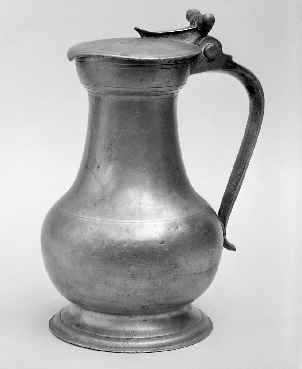 Pitcher, C Duflos (French, active Le Mans mid-18th c.), Pewter, French, Le Mans