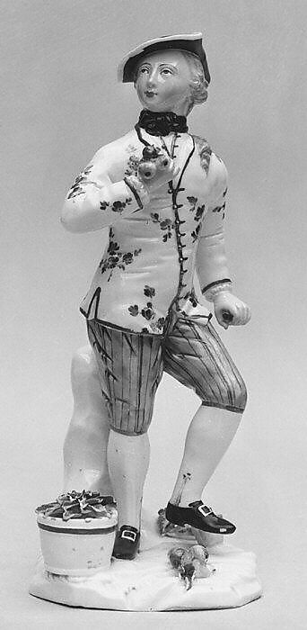 Gardener (one of a pair), Fulda Pottery and Porcelain Manufactory (German, 1764–1789), Hard-paste porcelain, German, Fulda 