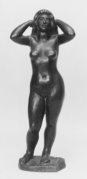 Woman Arranging her Hair, Aristide Maillol (French, Banyuls-sur-Mer 1861–1944 Perpignan), Bronze, French, Paris 