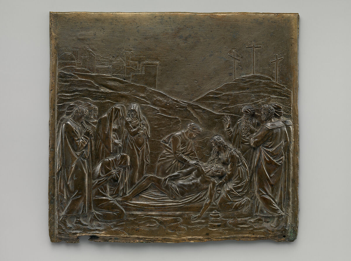 Anointment of the dead Christ, Probably cast by Fra Domenico Portigiani, Bronze, Italian, Florence 