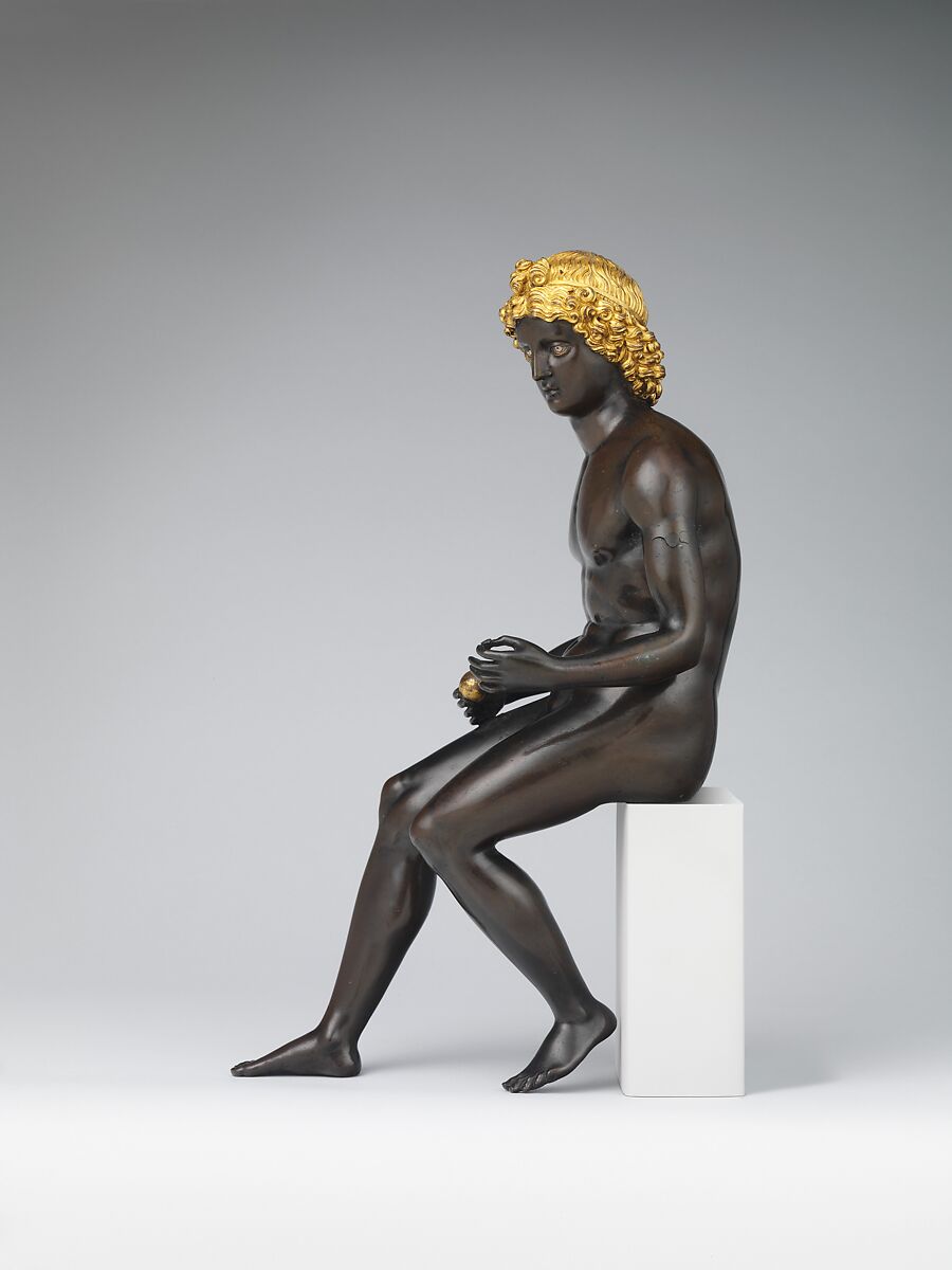 Paris, Antico (Pier Jacopo Alari Bonacolsi) (Italian, Mantua ca. 1460–1528 Gazzuolo), Bronze, partially fire-gilt, silver inlay, Italian, Mantua